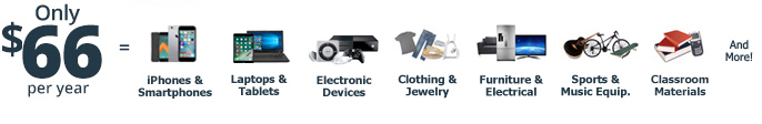 $66/year = Smartphones + Laptops + Clothing + Furniture + Sports/Music Equipment + Classroom Materials