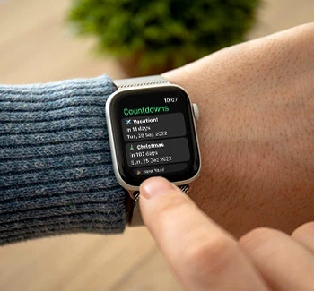 Countdown app on Apple Watch