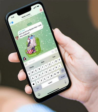 Using Telegram stickers in messages