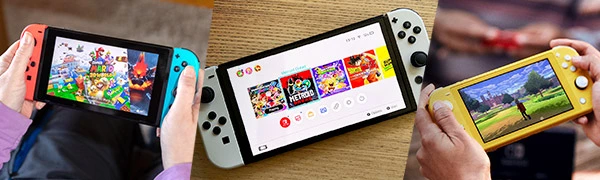 Nintendo Switch, Nintendo Switch OLED, and Nintendo Switch Lite