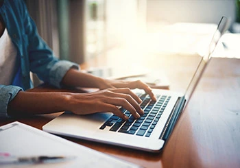 Woman using Laptop