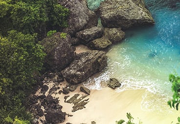 Ocean Rocks on Beach Nature Scene