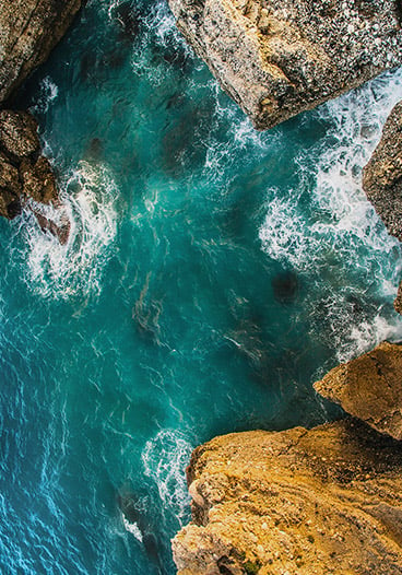 Ocean Rocks Nature Scene