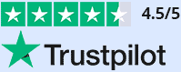 4.5/5 stars TrustPilot Reviews
